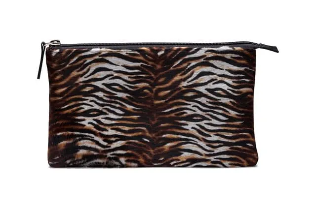 Paraboot Pochette Poils Lederwaren Tigre Tiermuster