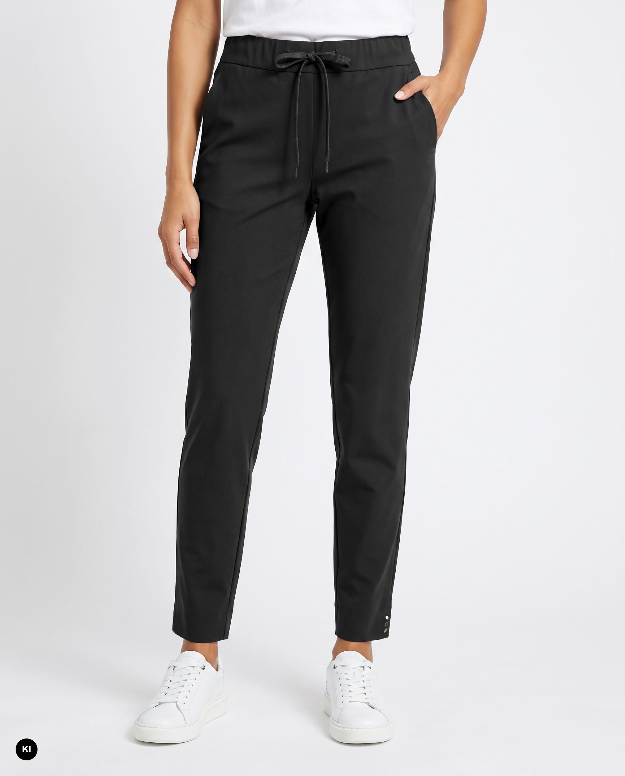 Stehmann Roxana 7/8 Jogpants Hose schwarz elastischer Bund