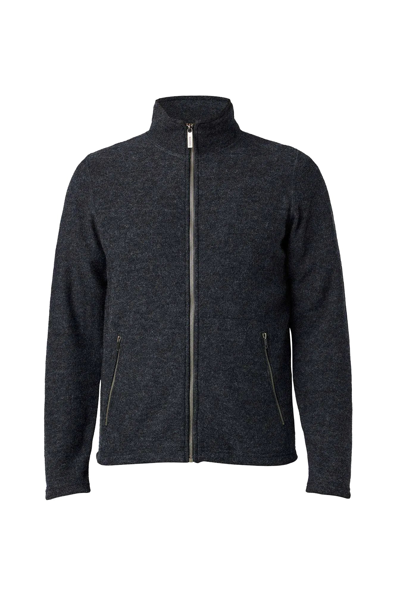 Ivanhoe Bruno Full Zip Wolljacke Graphite Marl 60% Wolle