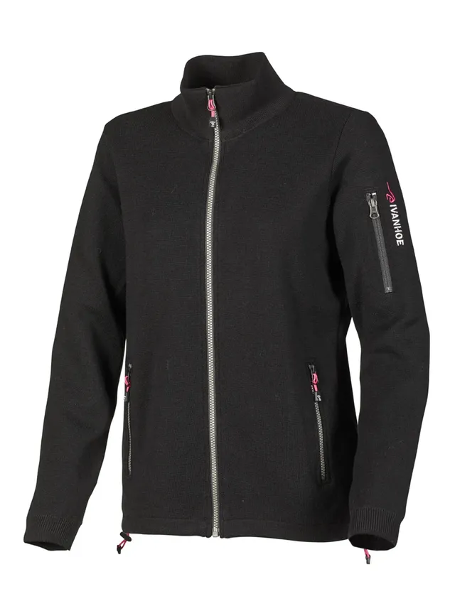 Ivanhoe Hedda Windbreaker Strickjacke Schwarz Merino Gr.36-46