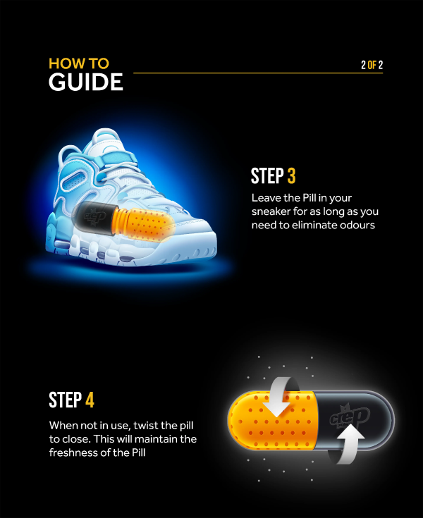 Crep Protect Pill Sneaker-Deo Pills Zeolith 3 Stufen
