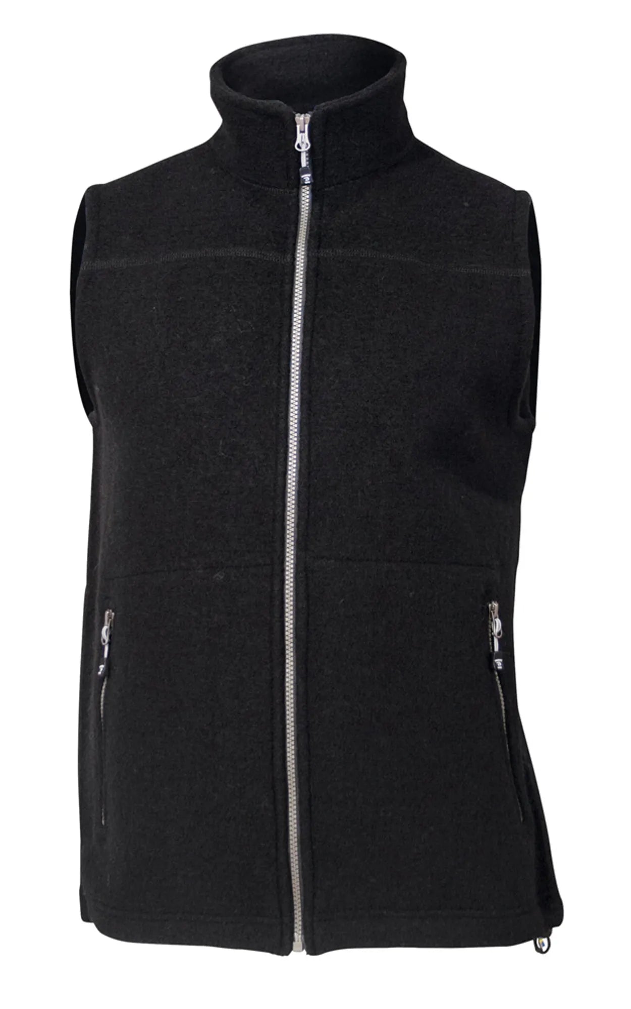 Ivanhoe Västar Dante Vest Wollweste Black Reissverschluss