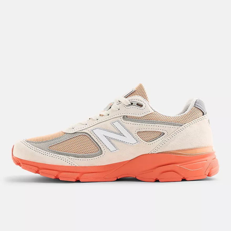 New Balance 990v4 Sneaker Moonbeam/Tangerine Mesh