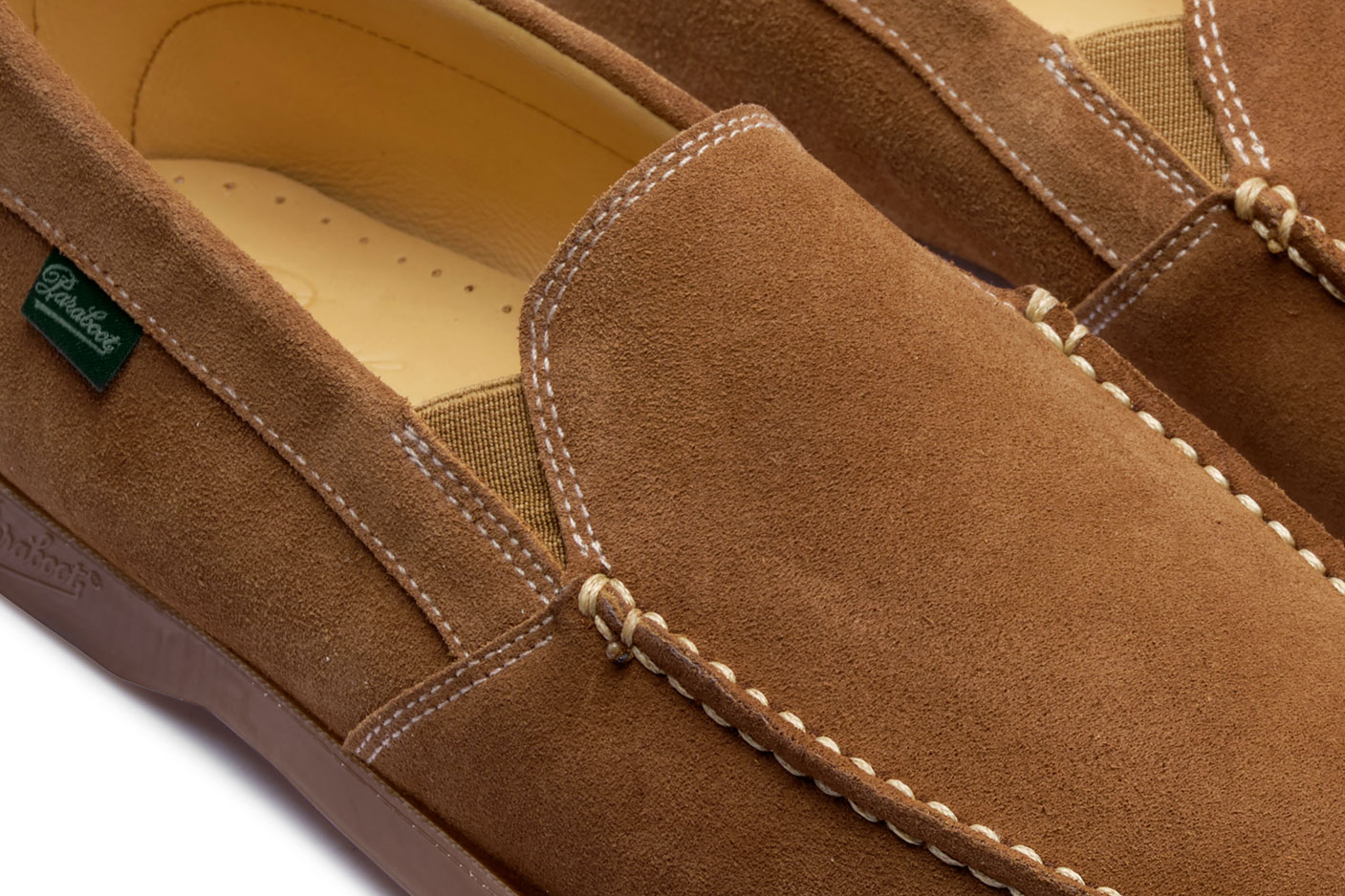 Paraboot Cassis Loafer Miel-Velours Tan Gummisohle