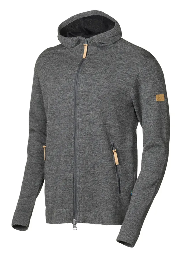 Ivanhoe Volmar Full Zip Hoodie Herren Grey Wolle Tencel