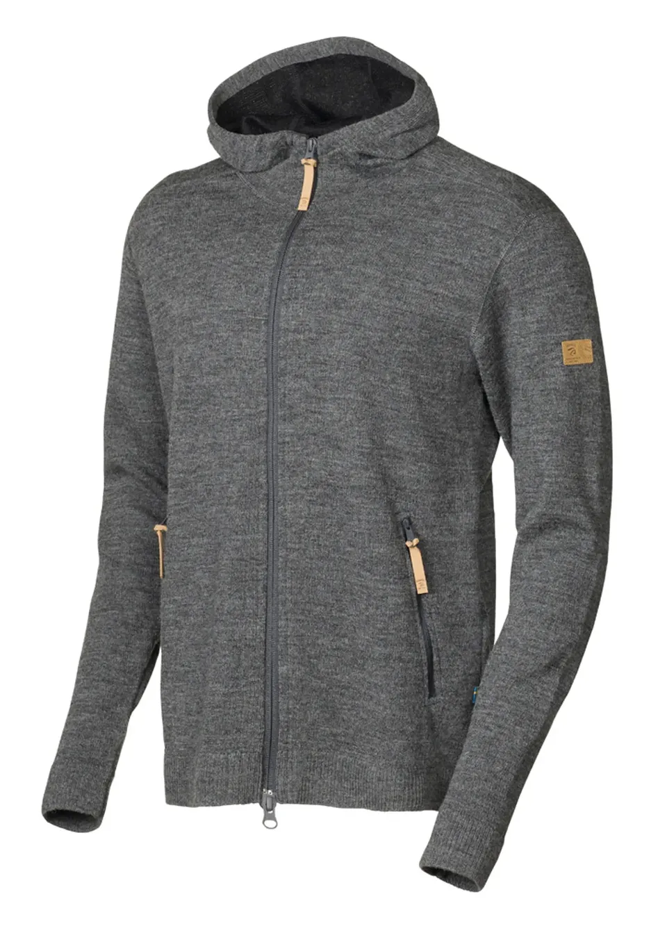 Ivanhoe Volmar Full Zip Hoodie Herren Grey Wolle Tencel