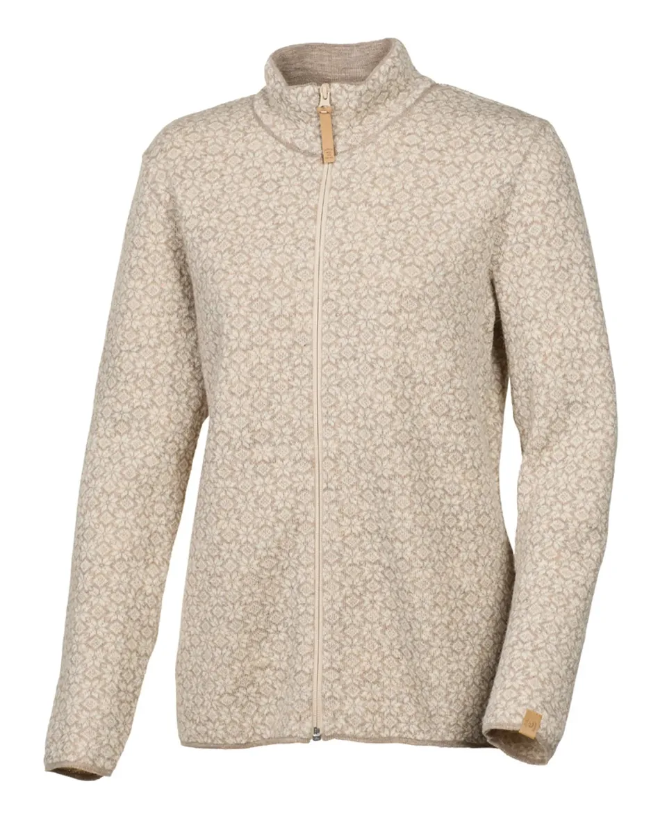 Ivanhoe Fiona Full Zip Strickjacke Sand 36 100% Wolle