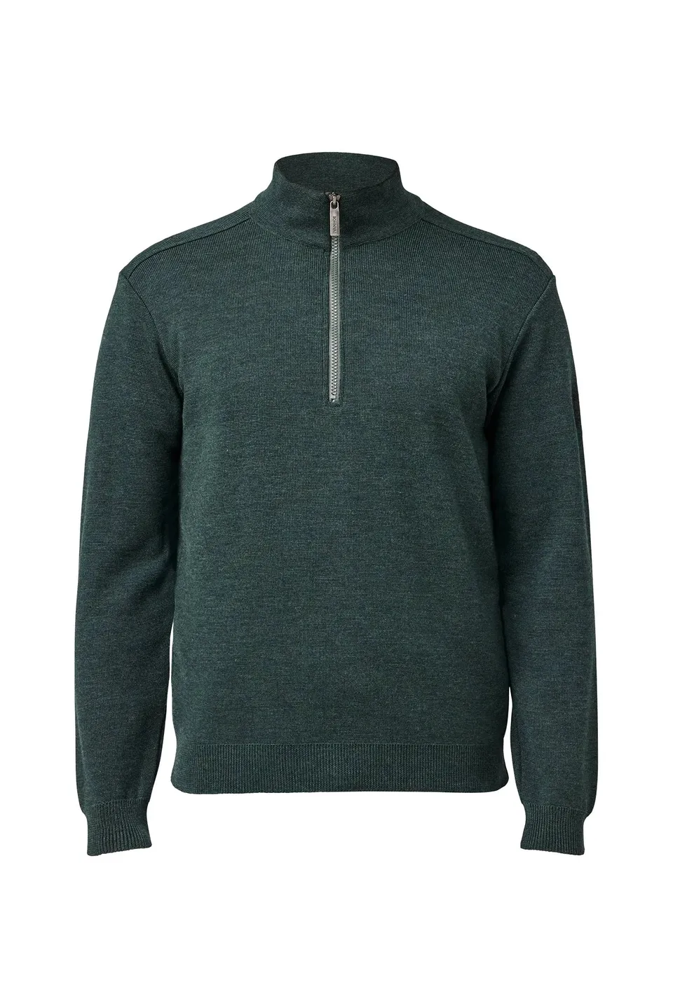 Ivanhoe Ruben Half Zip Wollpullover Herren Grün Merinowolle