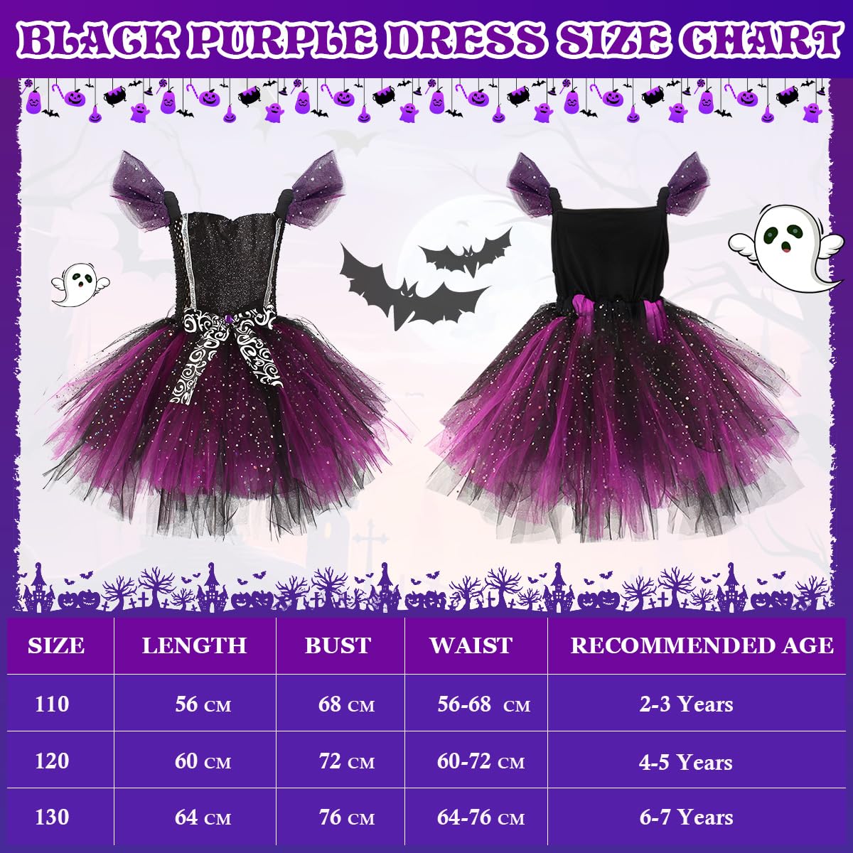 YYDSXK Maleficent Kostüm Kinder 120 Hexenkleid mit Flügel