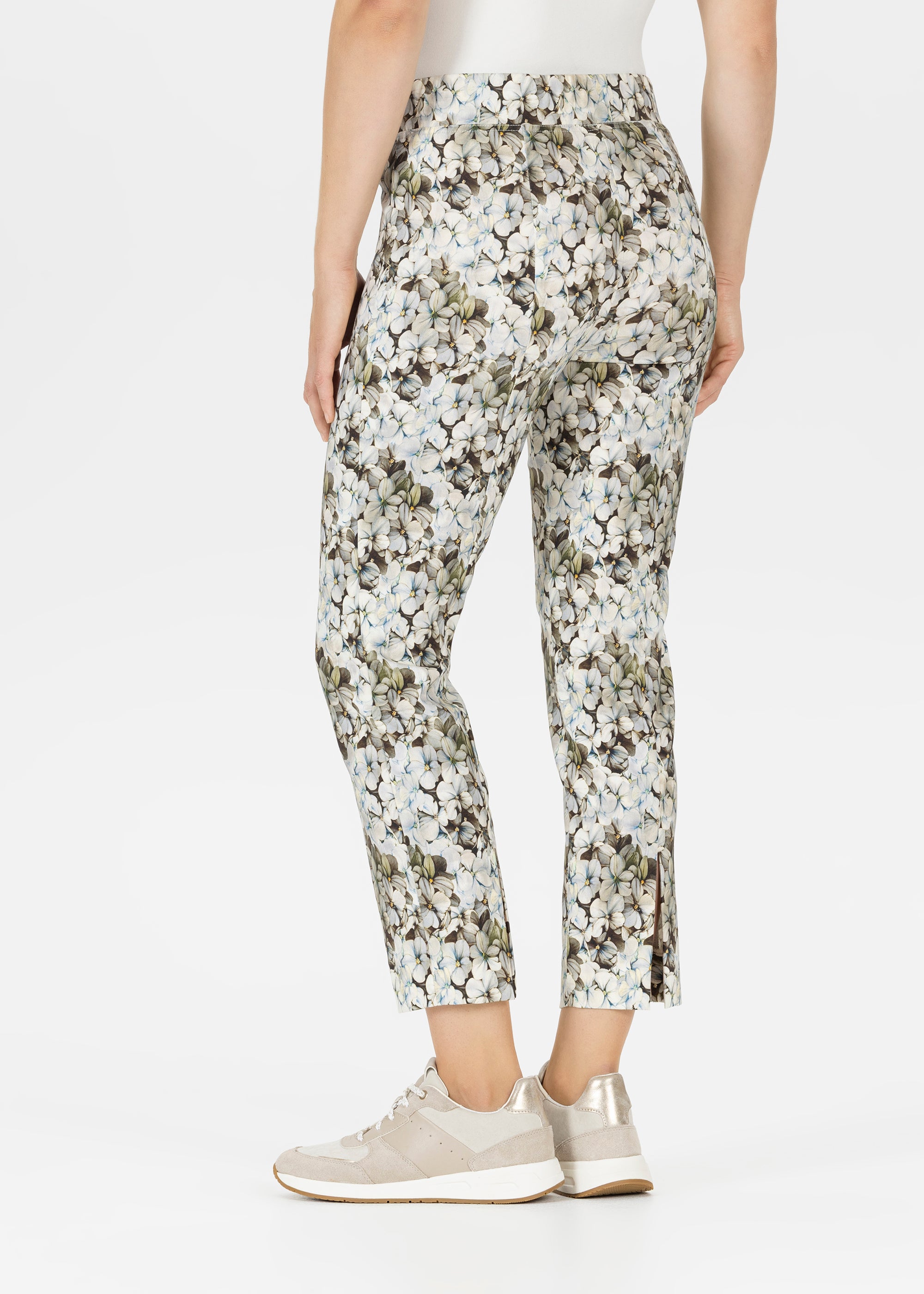Stehmann Fimi 6/8-Hose Chocolat Slim Fit Flower Print