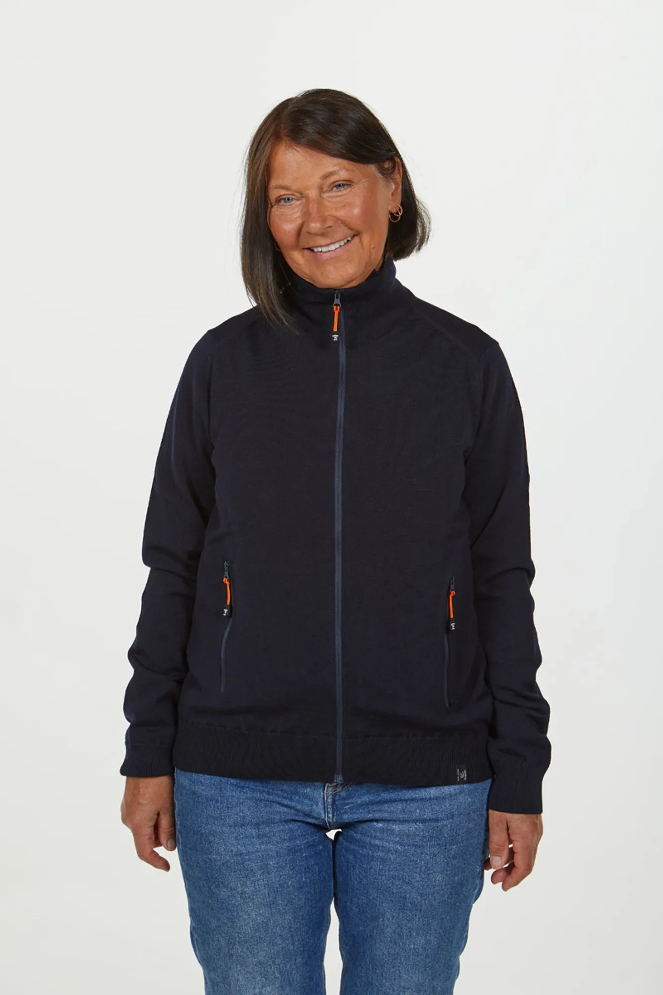 Ivanhoe York Full Zip Windbreaker Unisex Schwarz Merinowolle