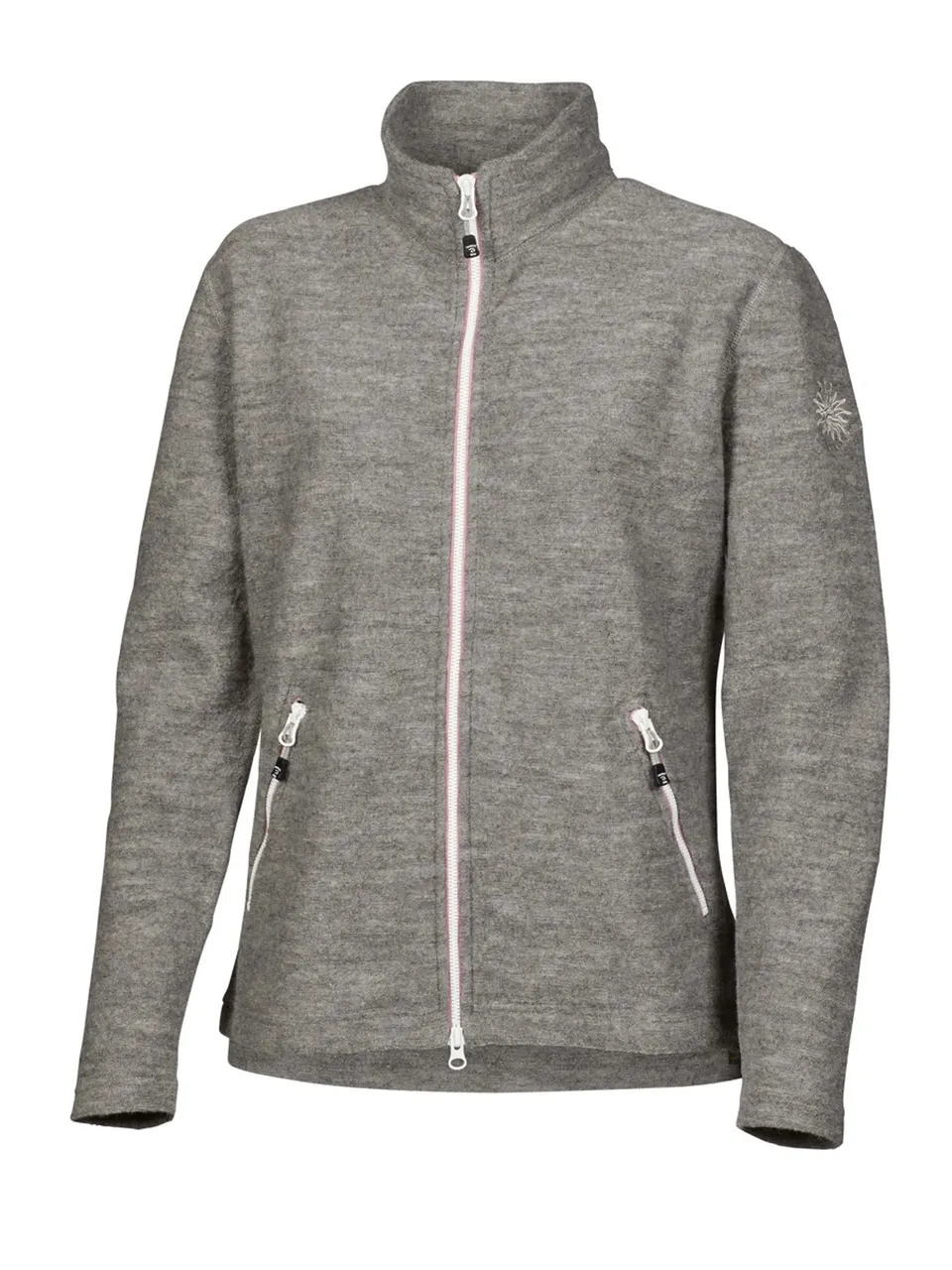Ivanhoe Leona Full Zip Strickjacke Grey Marl 98% Wolle