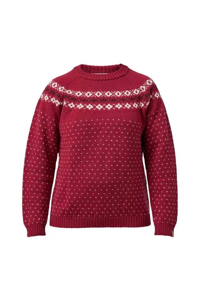 Ivanhoe Sire Crewneck Wollpullover Deep Red 36