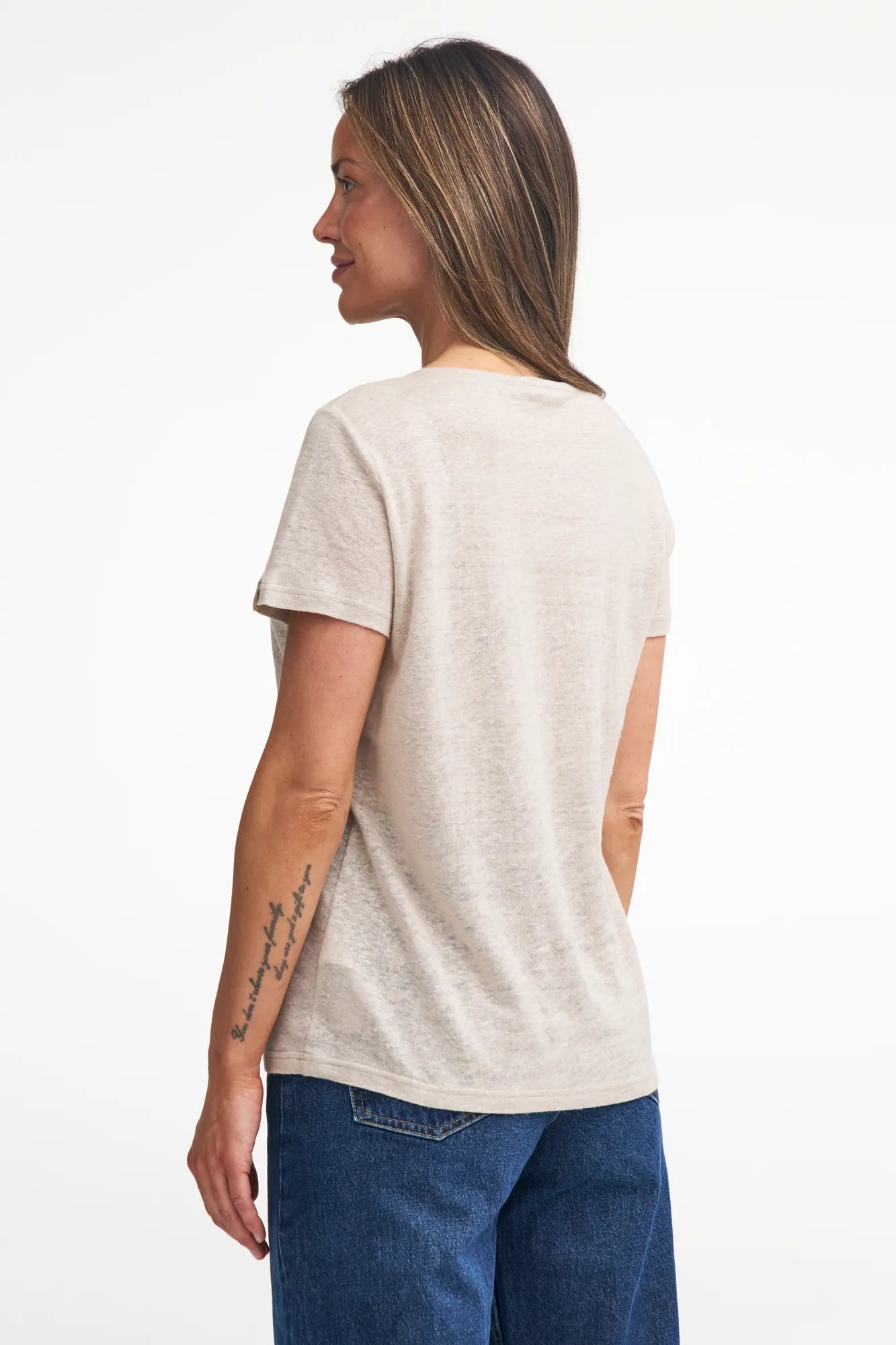 Ivanhoe GY Leila T-Shirt Leinen Damen Steelblue 38 170g