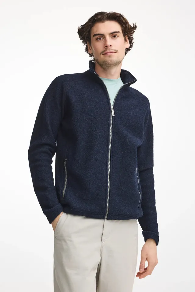 Ivanhoe Danny Full Zip Strickjacke Light Navy L Wolle