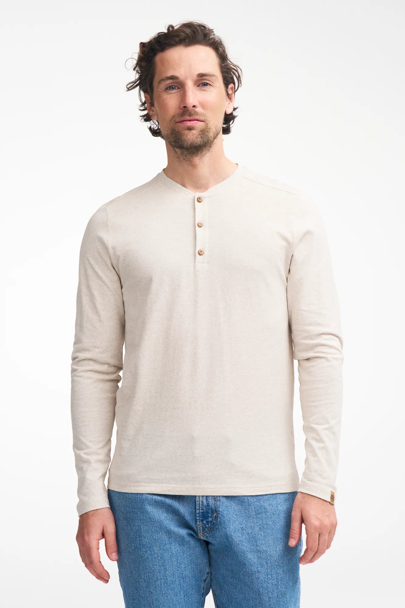 Ivanhoe GY EJE HEMP Langarmshirt Naturmelange Hanf