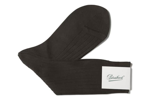 Paraboot Fil Ecossé Socken Café Braun Baumwolle