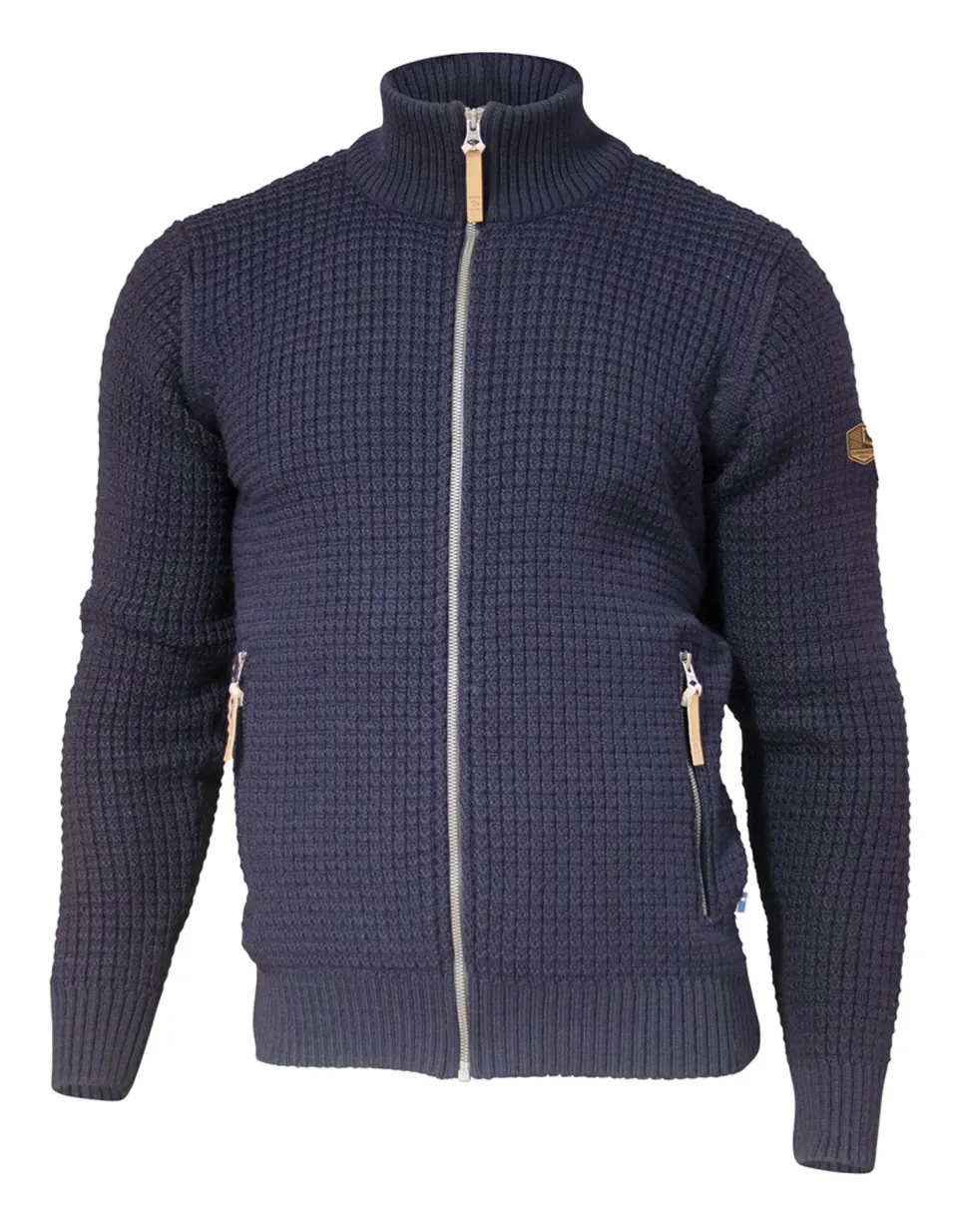 Ivanhoe Moritz Full Zip Wolljacke Navy 100% Wolle
