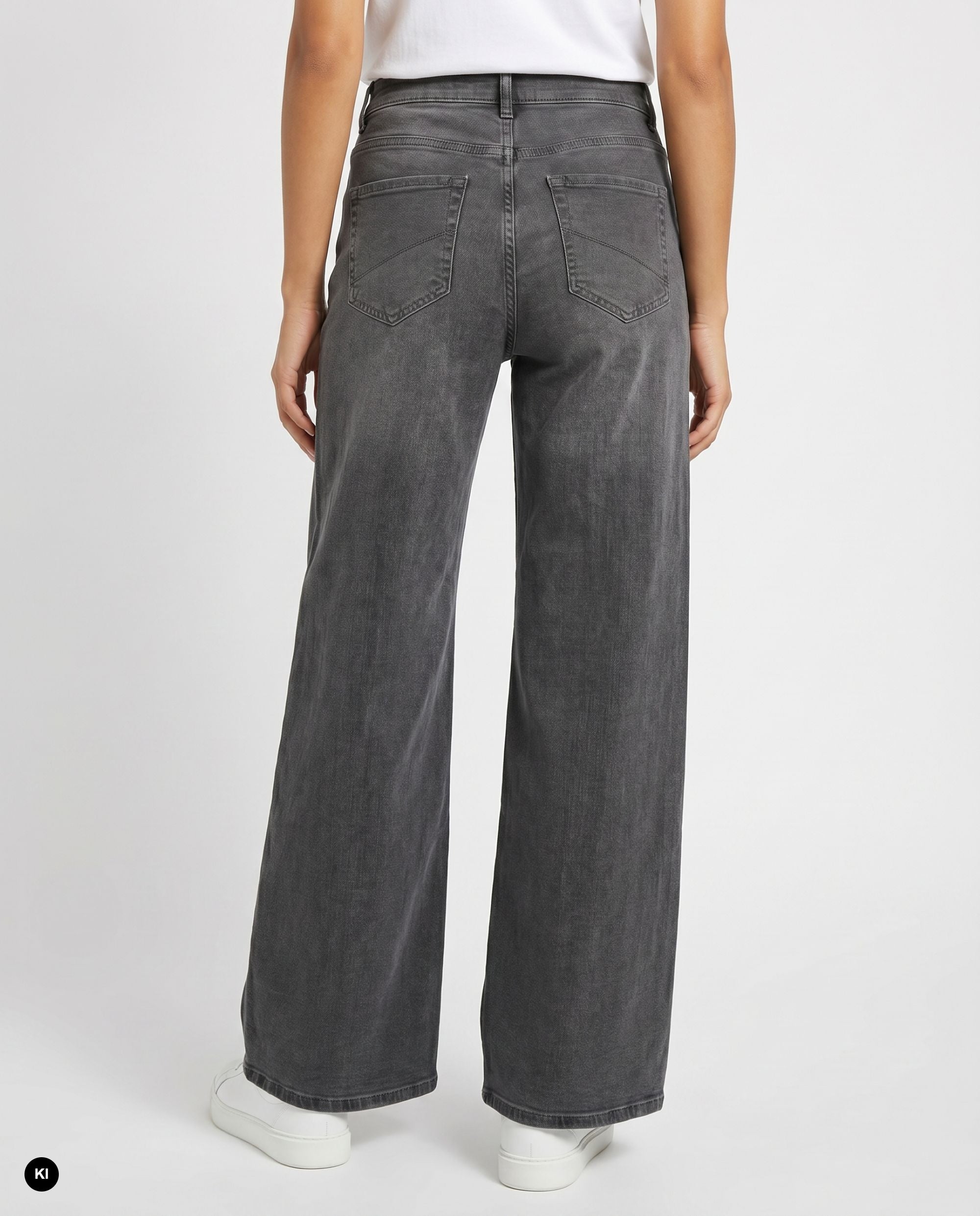 Stehmann Melli Wide Leg Jeans slate grey Powerstretch