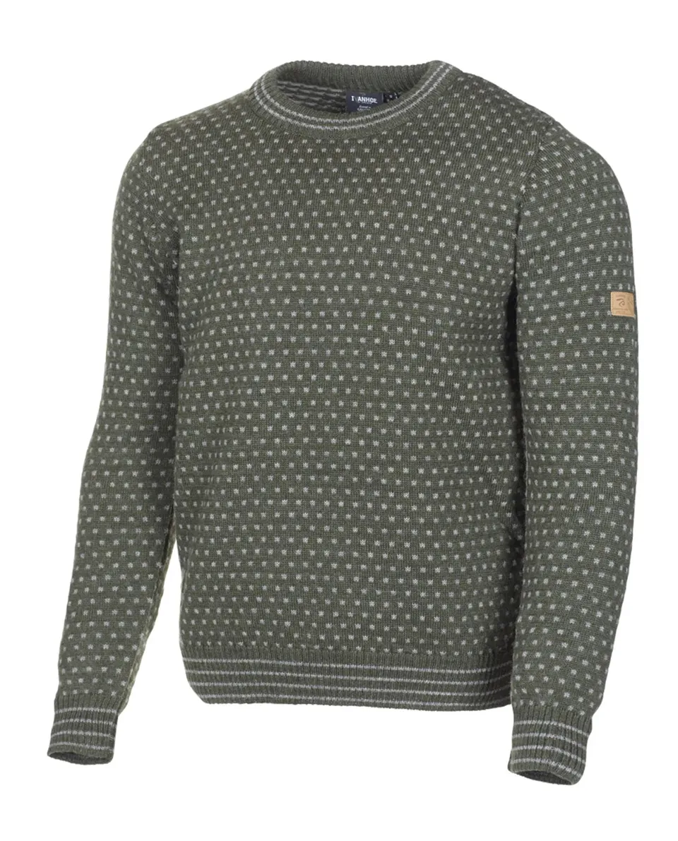Ivanhoe Sverre Crewneck Wollpullover Loden Green 100%