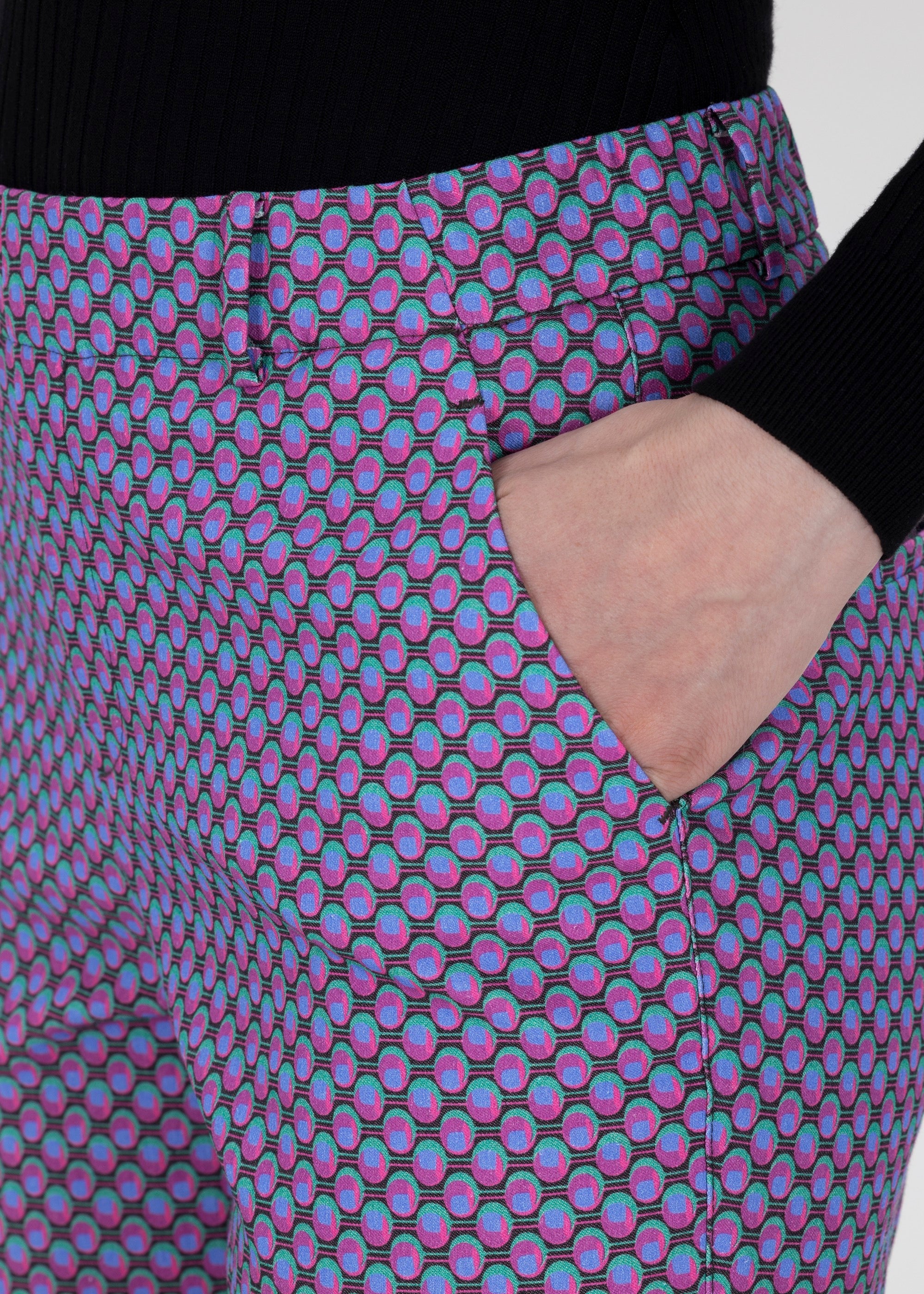 Stehmann Fluor 7/8-Chino Baumwollstretch fuchsia