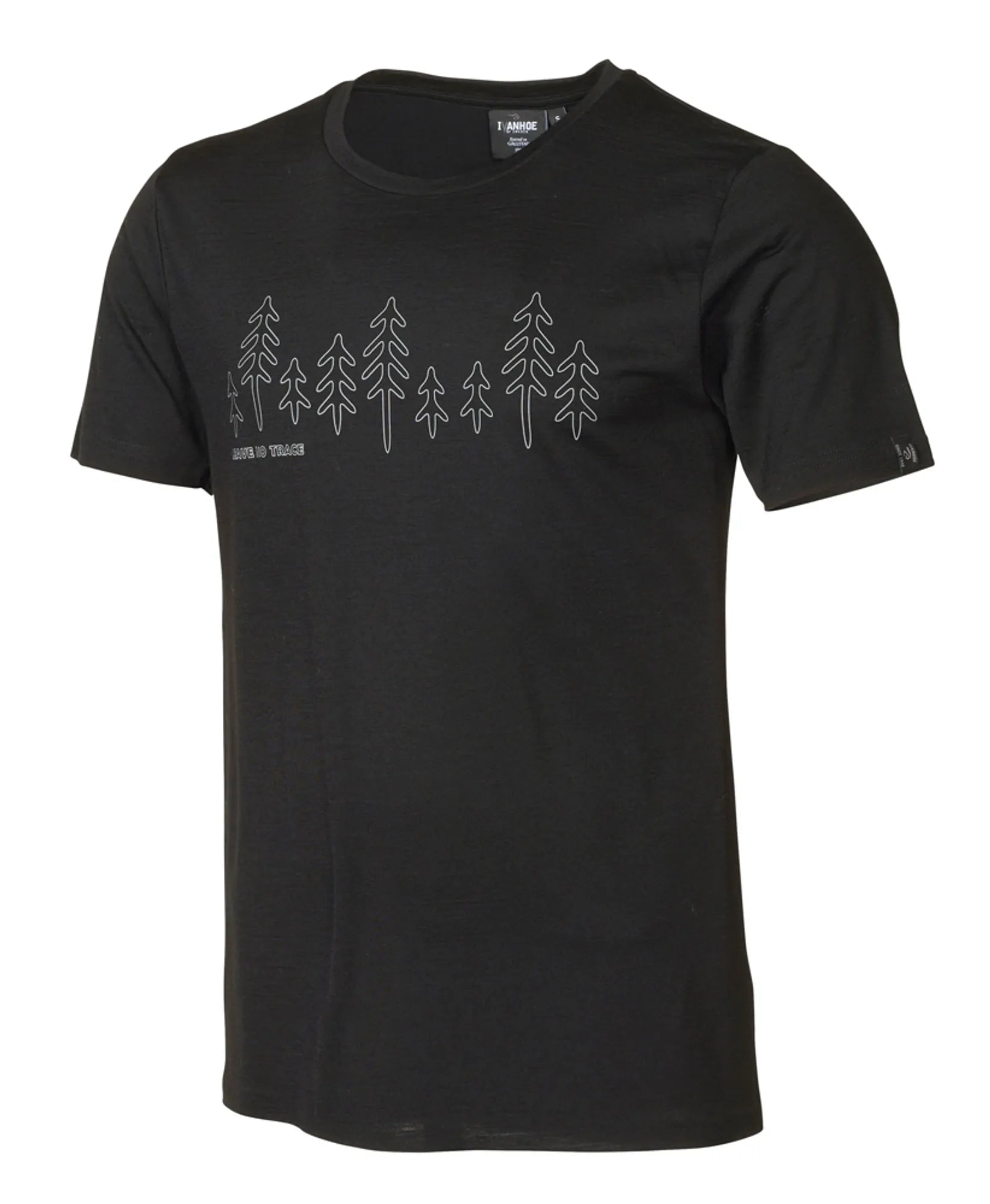 Ivanhoe UW Ceasar Fir T-Shirt Black S Merino 18,5µ