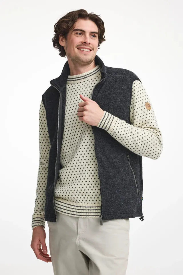 Ivanhoe Kurre Vest Wollweste Graphite Marl M Filzwolle