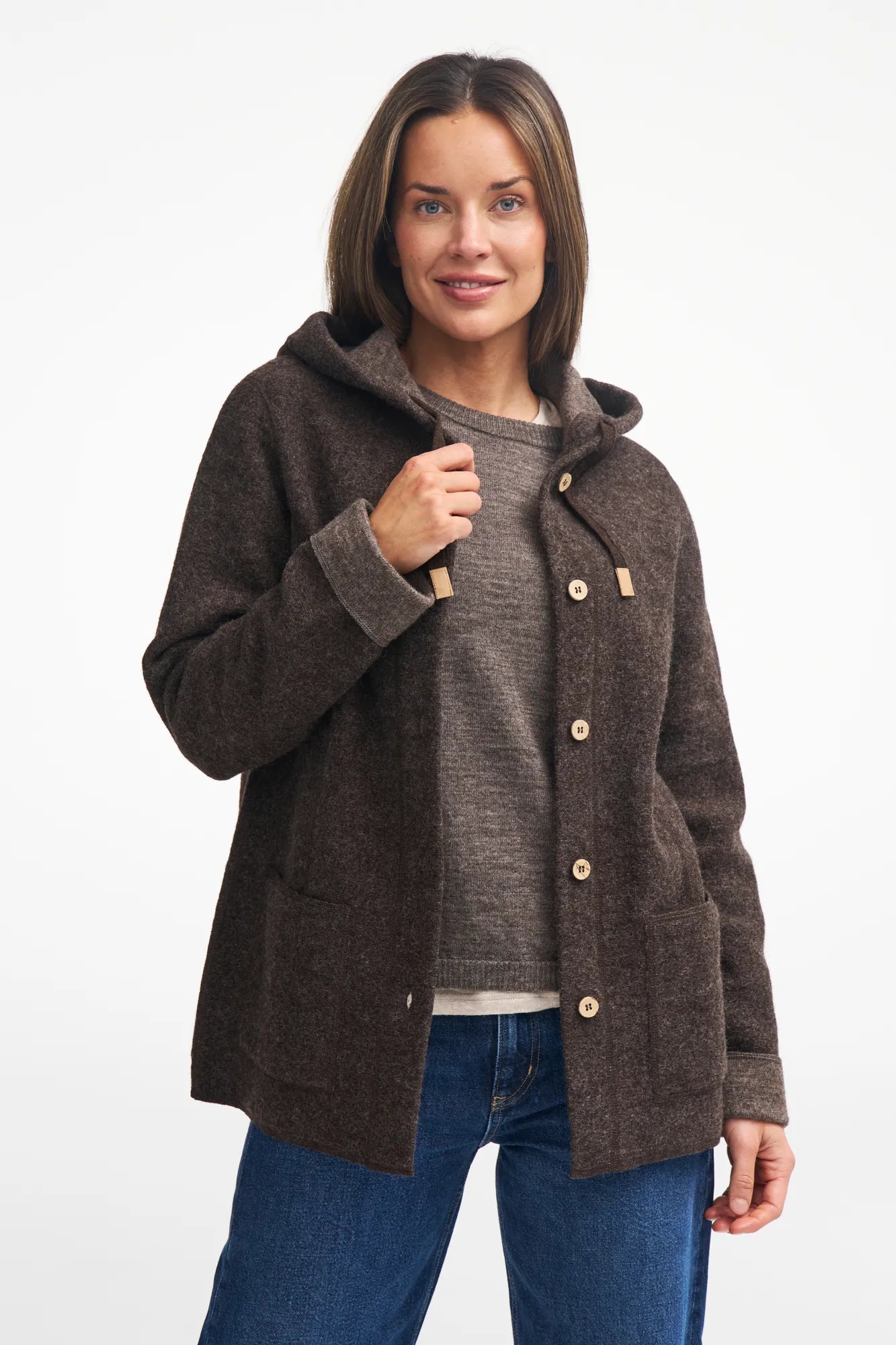 Ivanhoe NLS Dahlia Wolljacke Vanilla Sugar Gr. 38 ungefärbt