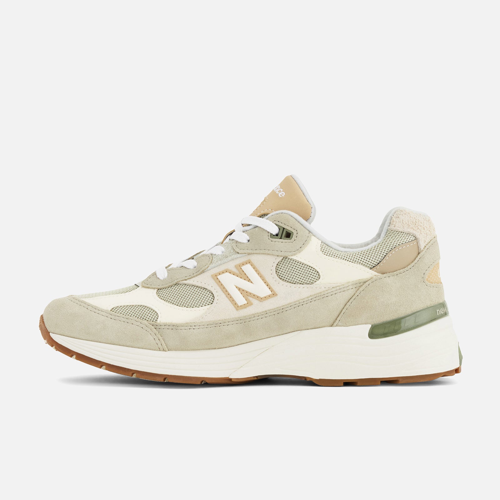 New Balance 992 Made in USA Sneaker Olivine Cashew Mesh