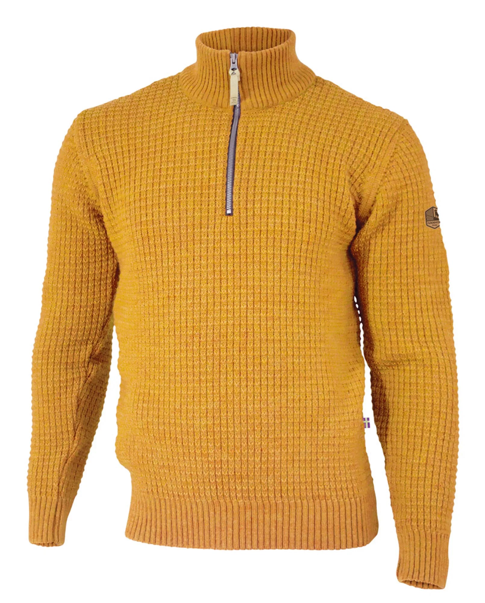 Ivanhoe Moritz Half Zip Wollpullover Autumn Blaze 100% Wolle
