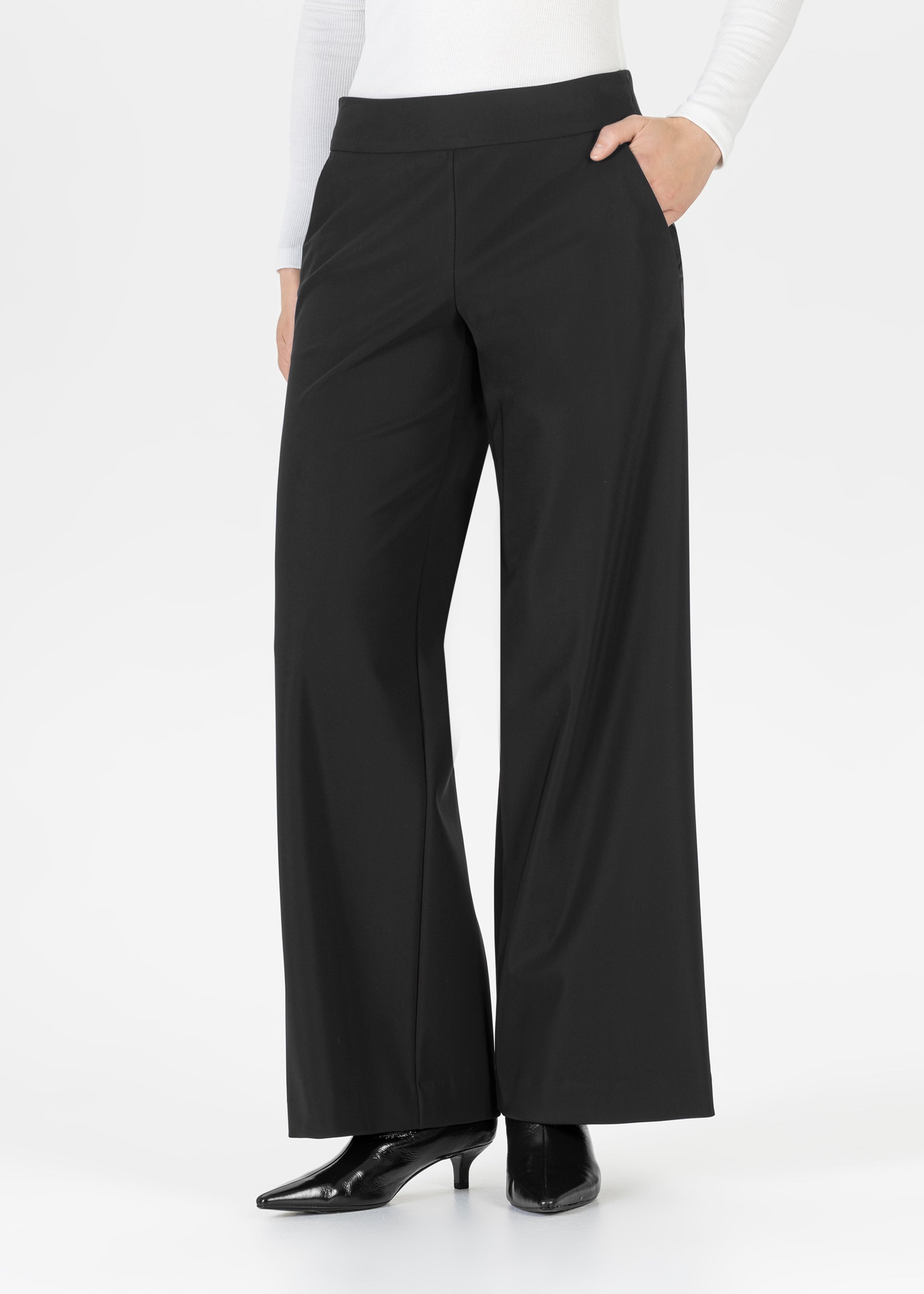 Stehmann Hamatit Sporty Tec Hose schwarz Wide-Leg 38