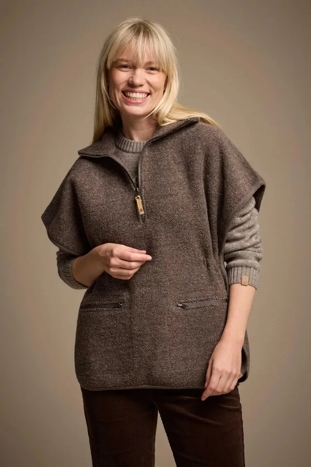 Ivanhoe Västar 1946 Vest Teddy-Wollweste Nutmeg ungefärbt