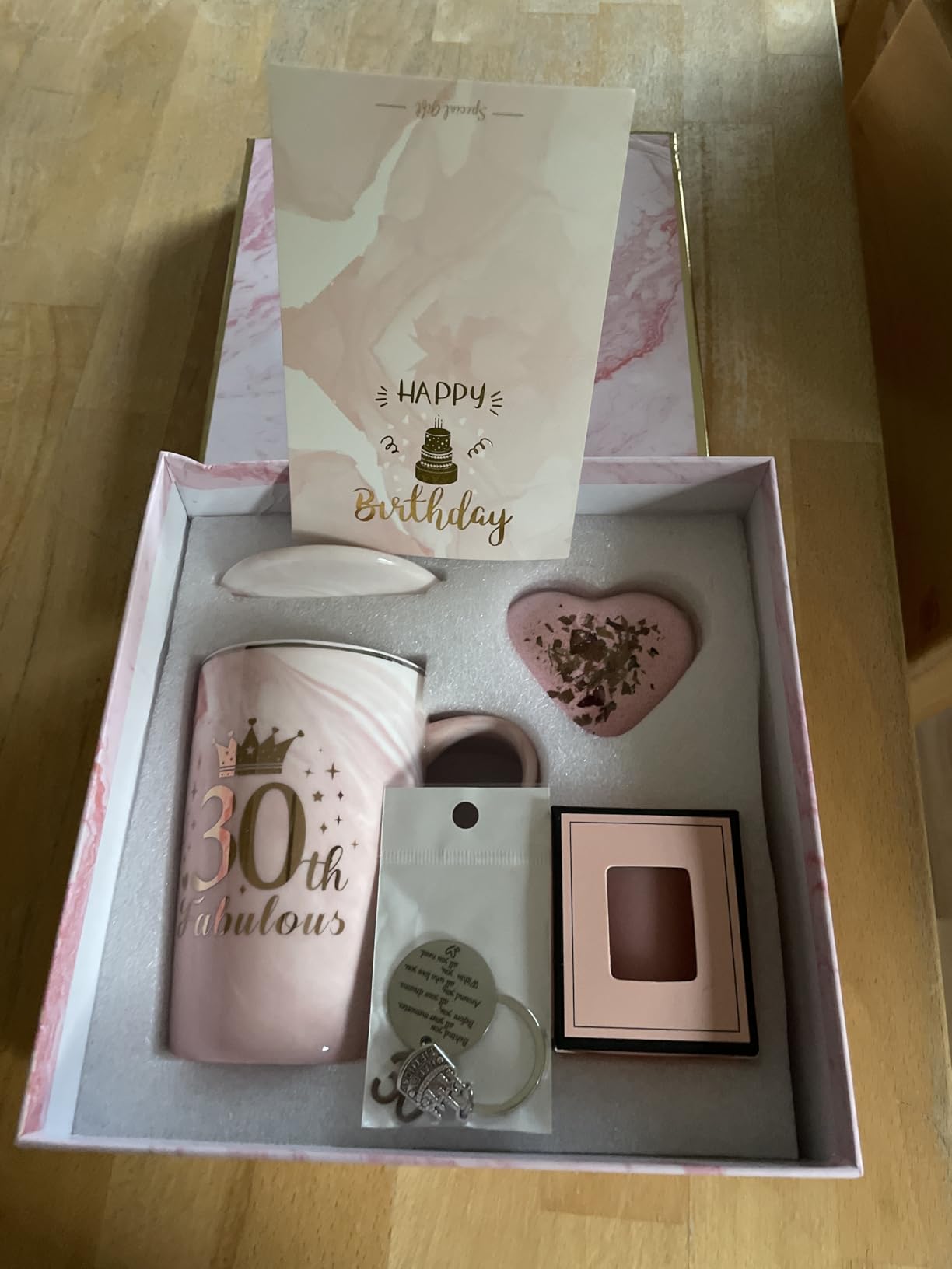 YYDSXK 40. Geburtstag Tasse Set Rosa Geschenkbox