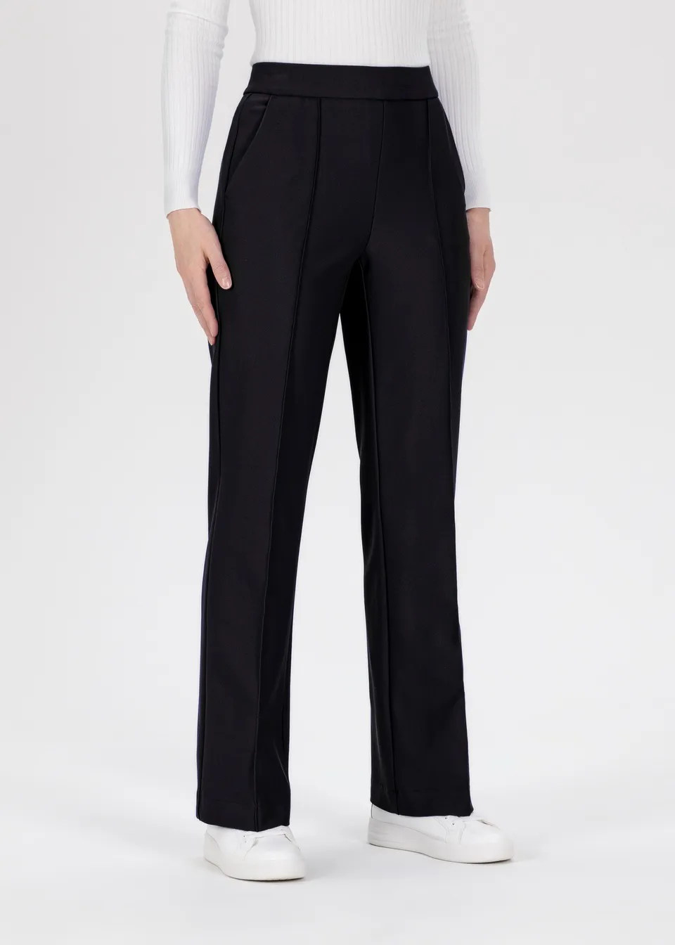 Stehmann Hellena Hose Relaxed Fit schwarz Rib-Jersey