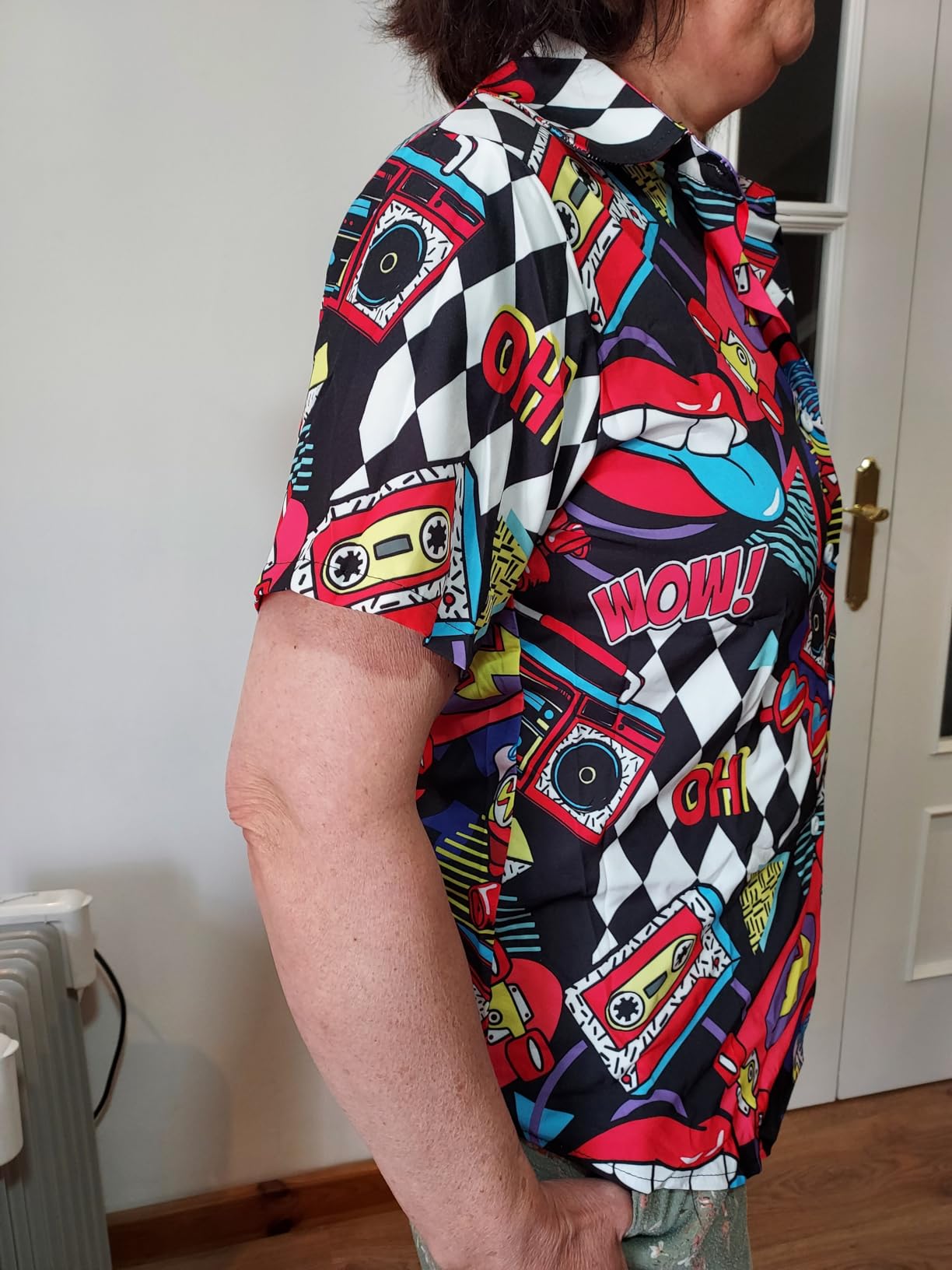 YYDSXK Hawaii Outfit Damen Neon Kurzarm Shirt Sonnenbrille