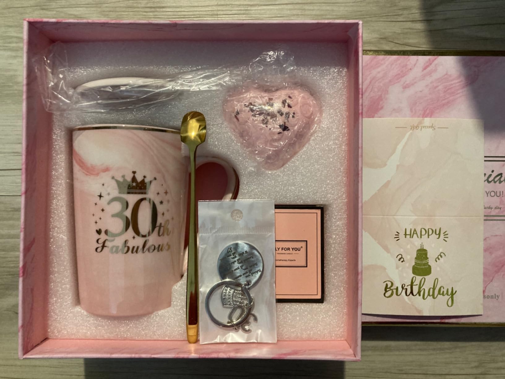 YYDSXK 40. Geburtstag Tasse Set Rosa Geschenkbox