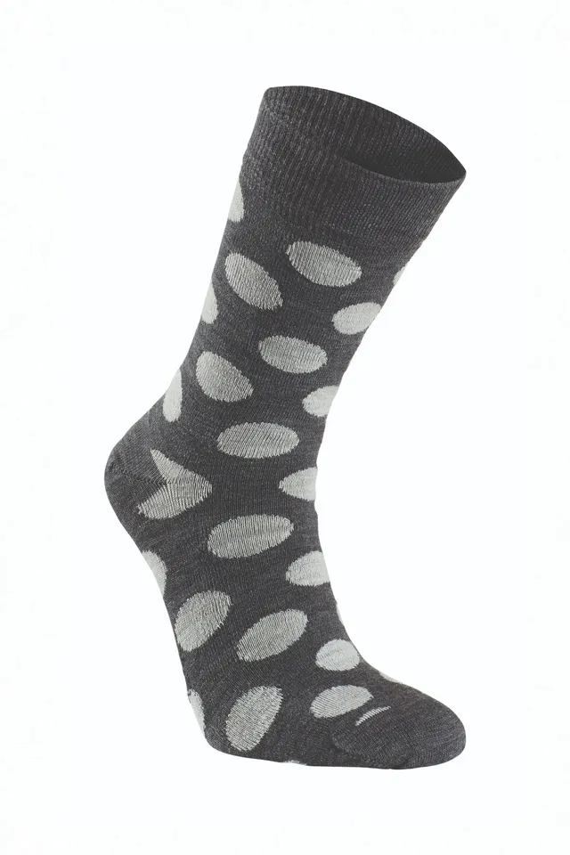 Ivanhoe Wool Sock Dot Wollsocken Grey Gr. 39-42 Merino