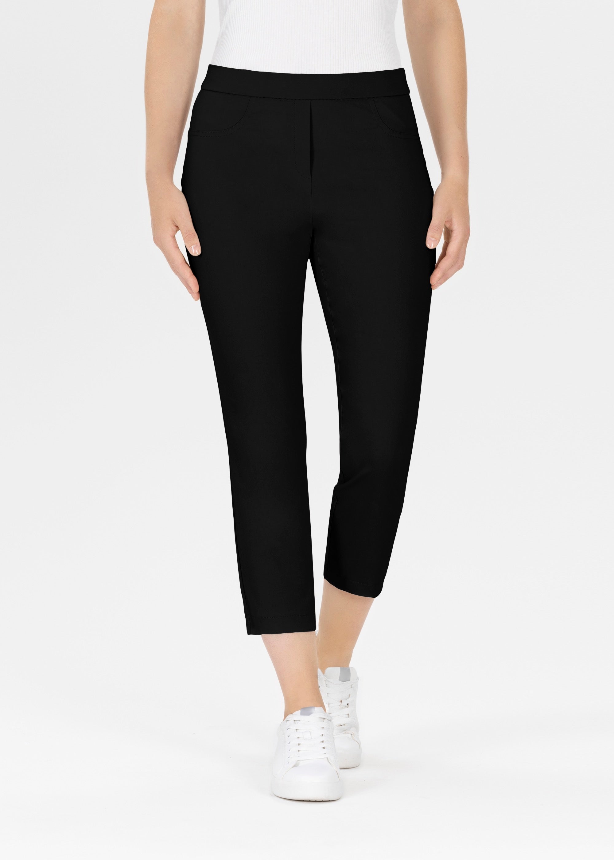 Stehmann Loli 6/8 Slim Fit Hose schwarz Stretch