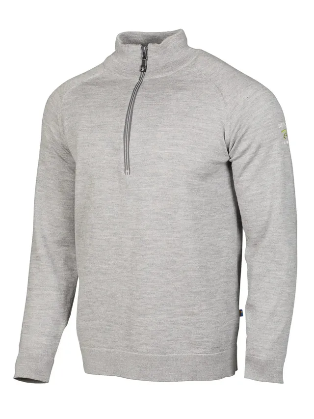 Ivanhoe Jojje Half Zip Pullover Grey Marl S 100% Merino