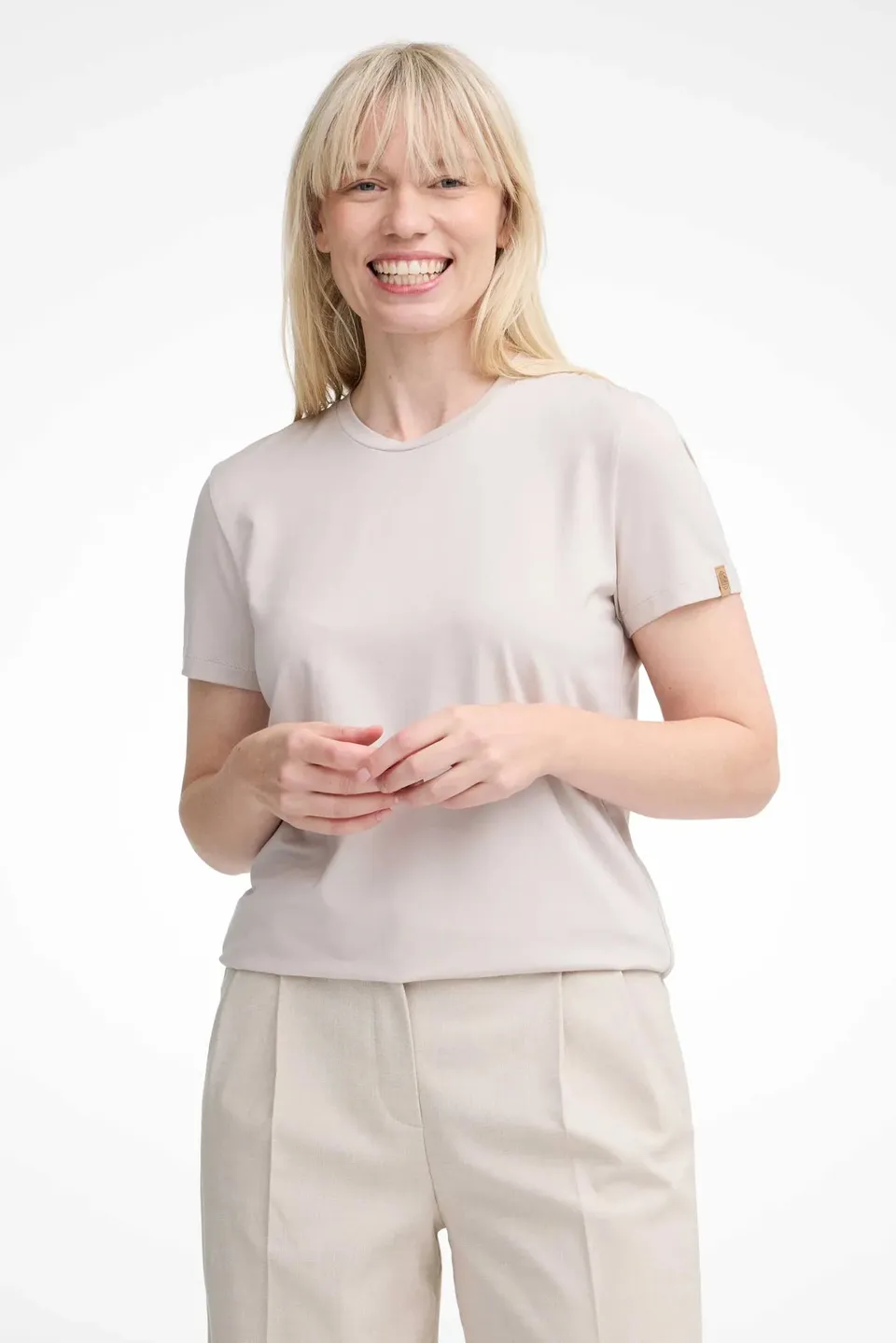 Ivanhoe Gy Oliva T-Shirt Damen Stone Gr. 36 Tencel