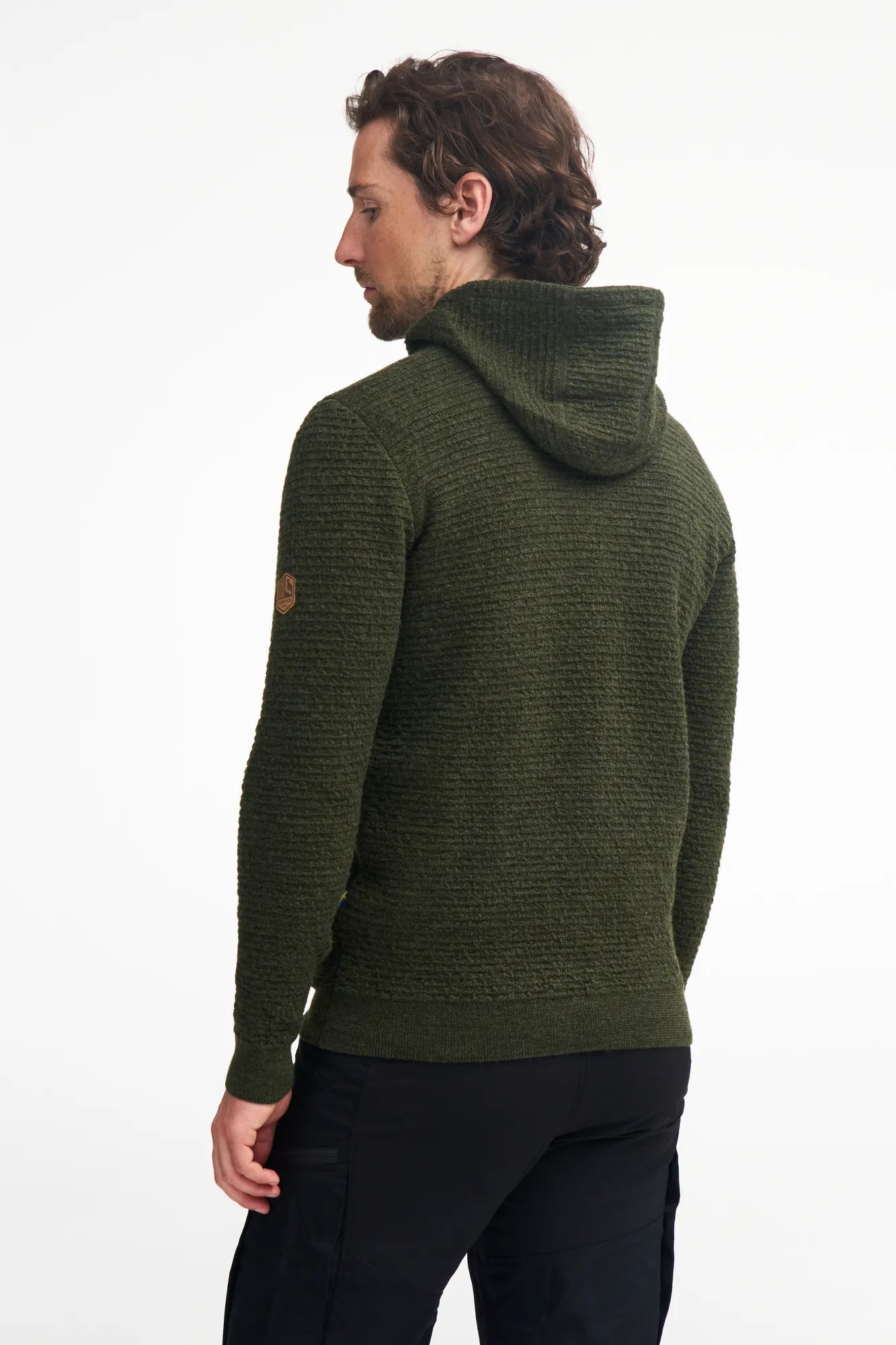 Ivanhoe Morel Hood Kapuzenpullover Navy S Wolle Tencel