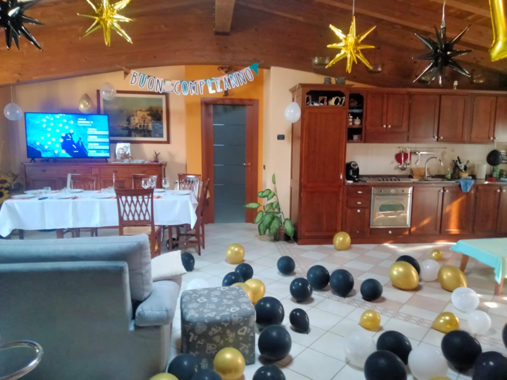 YYDSXK 20er Jahre Party Deko Set Schwarz Gold 131-tlg
