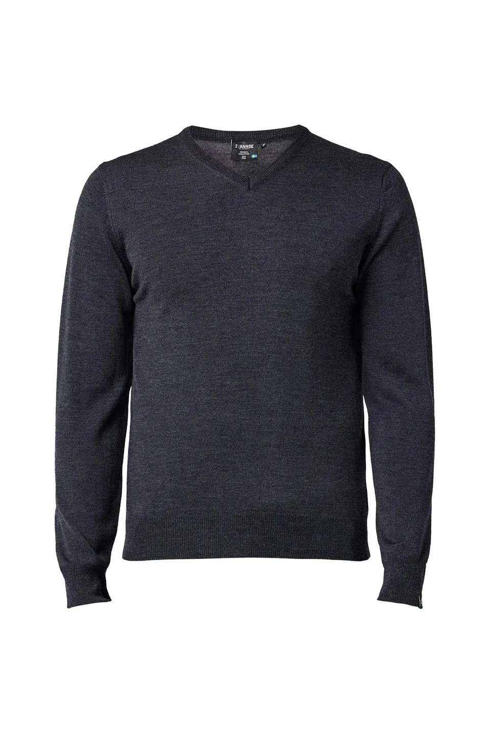 Ivanhoe Merino V-Neck Wollpullover Graphite Marl Gr. L Herren