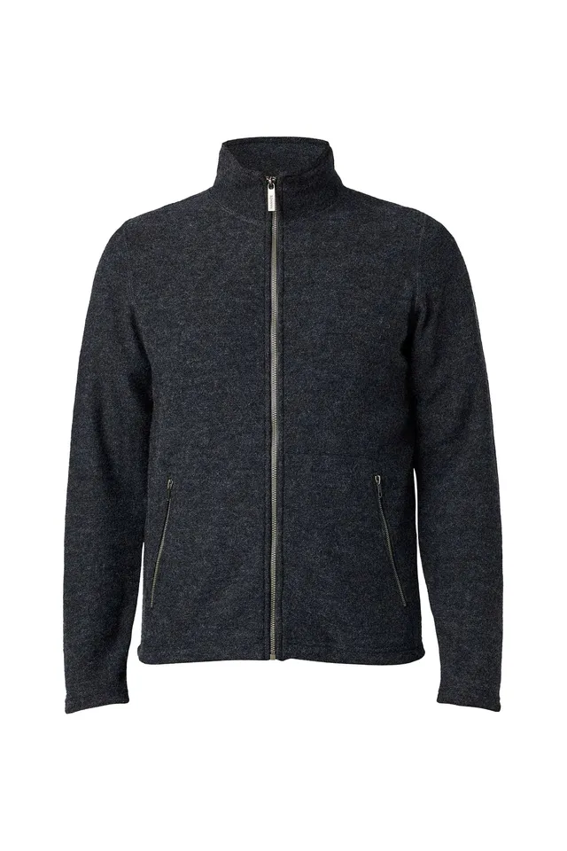 Ivanhoe Bruno Full Zip Wolljacke Graphite Marl 60% Wolle