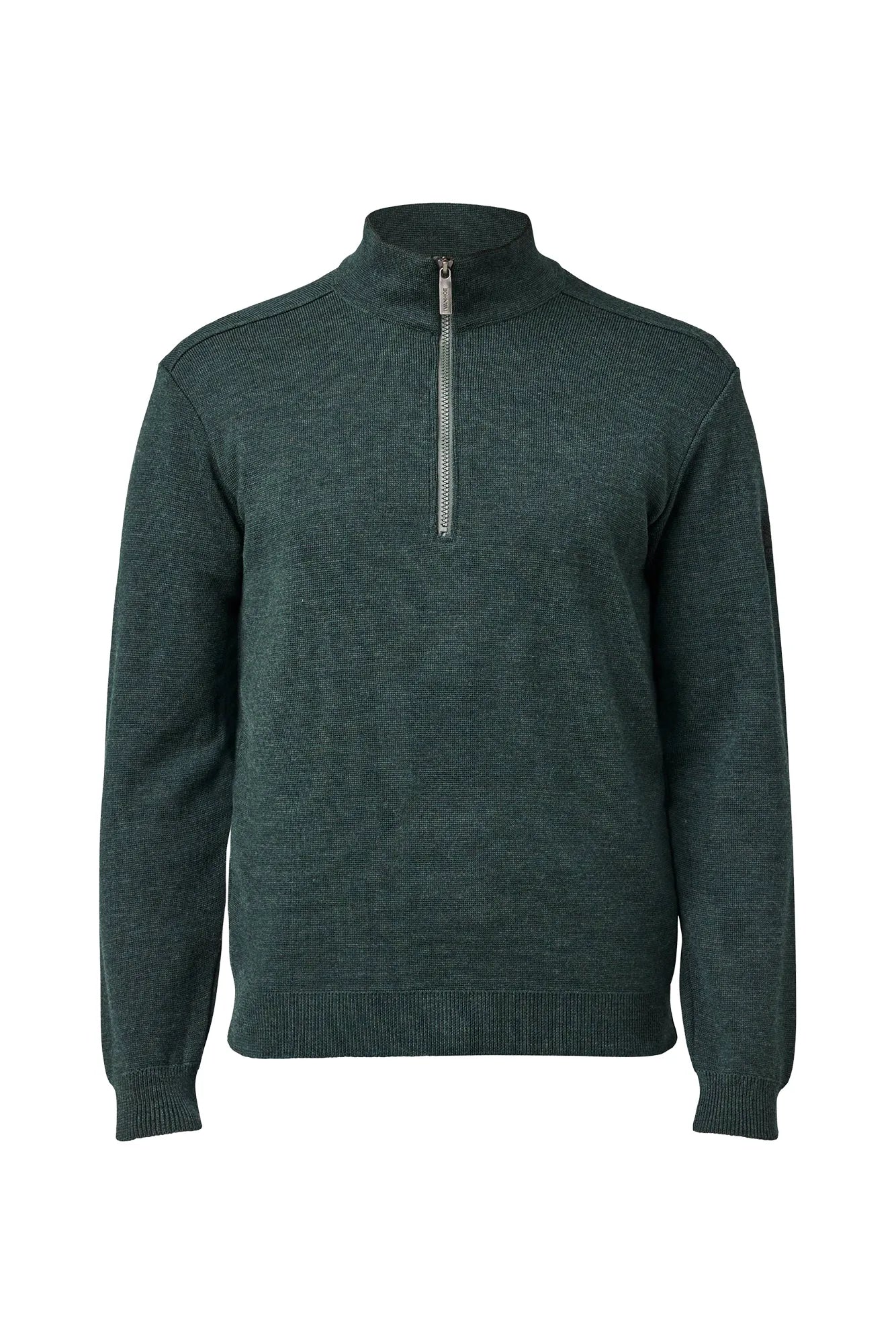 Ivanhoe Ruben Half Zip Wollpullover Herren Grün Merinowolle