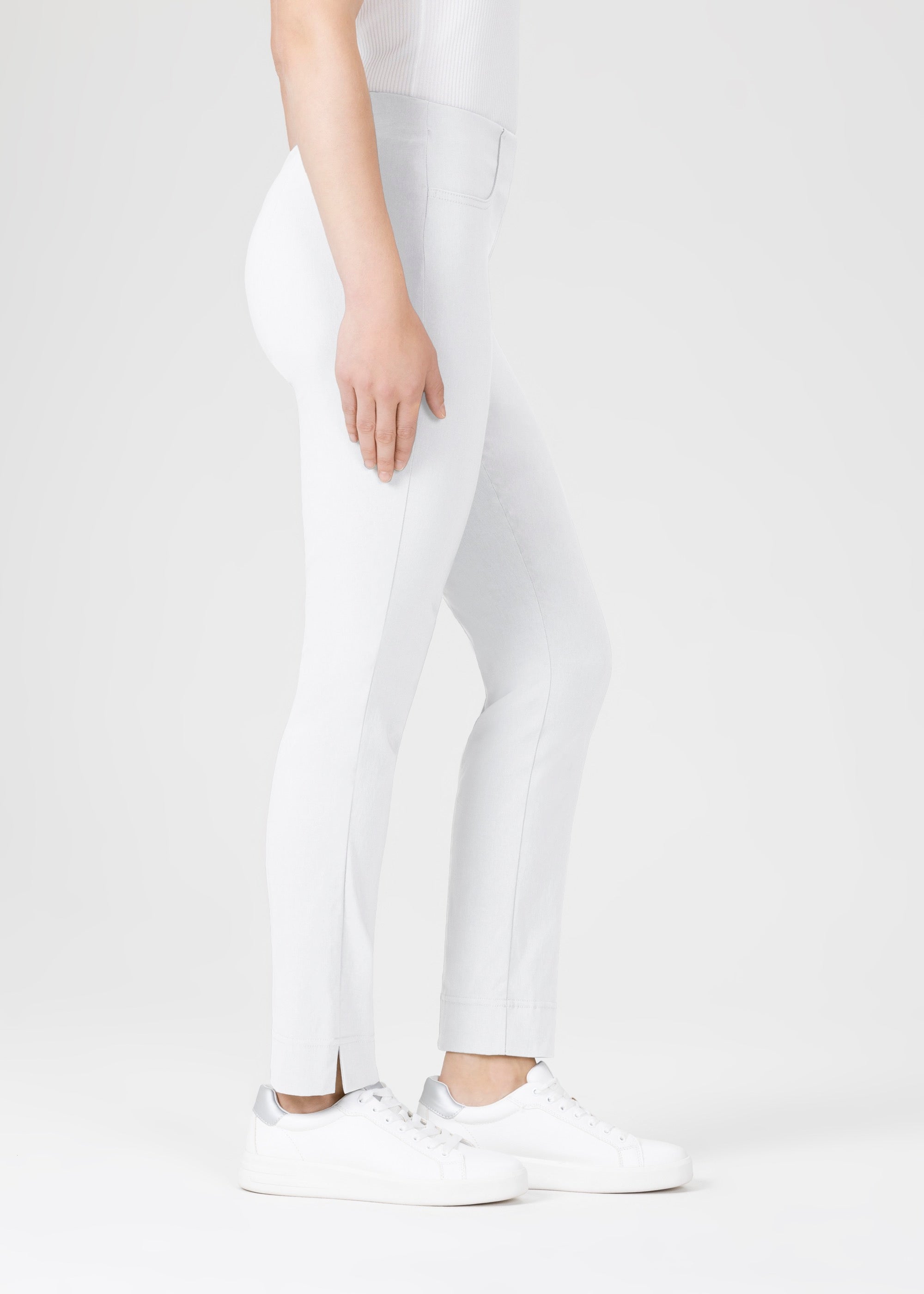 Stehmann Loli Slim Fit Hose weiß Knöchellänge Stretch