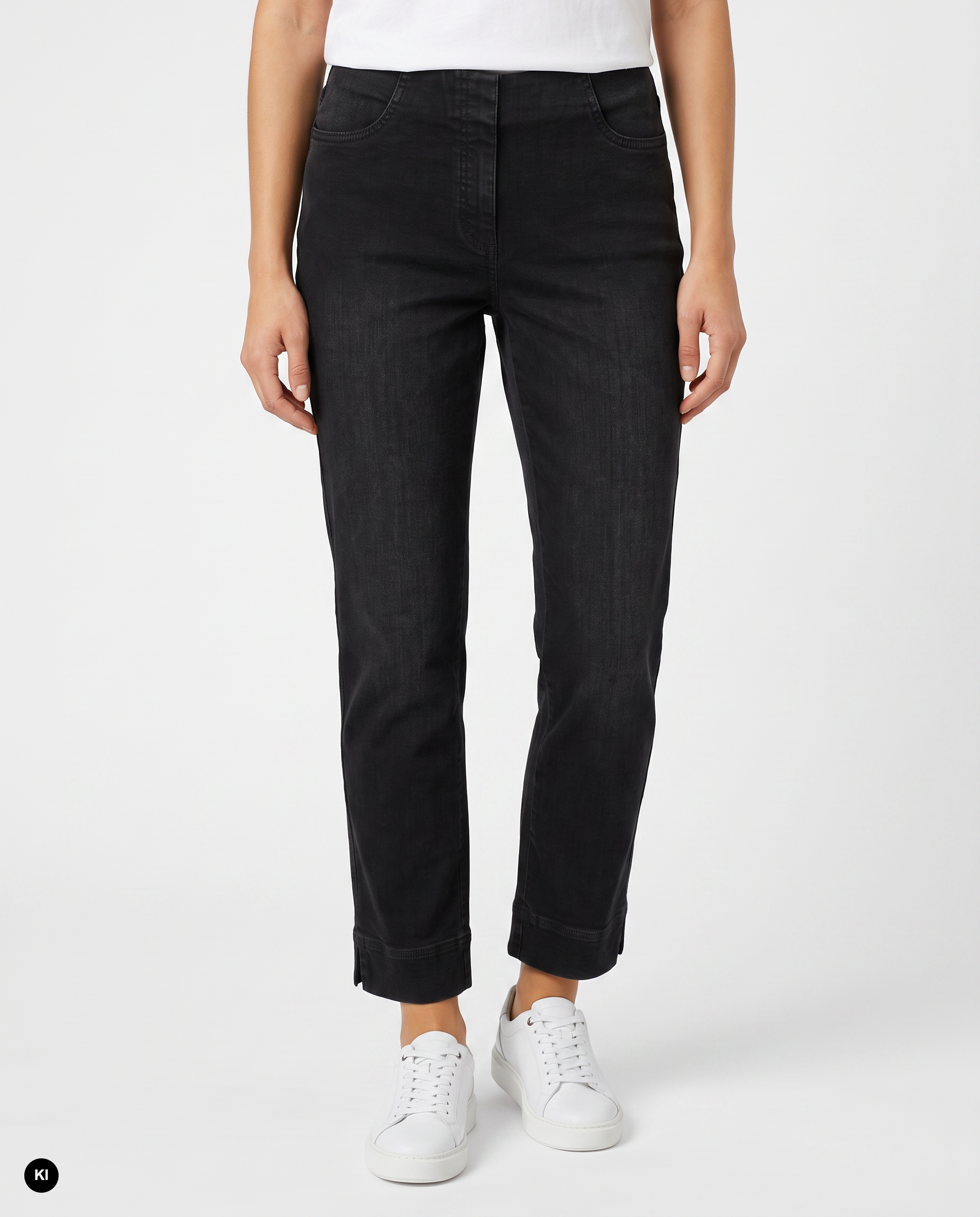 Stehmann Igor 6/8 Jeans caviar black Straight Denim