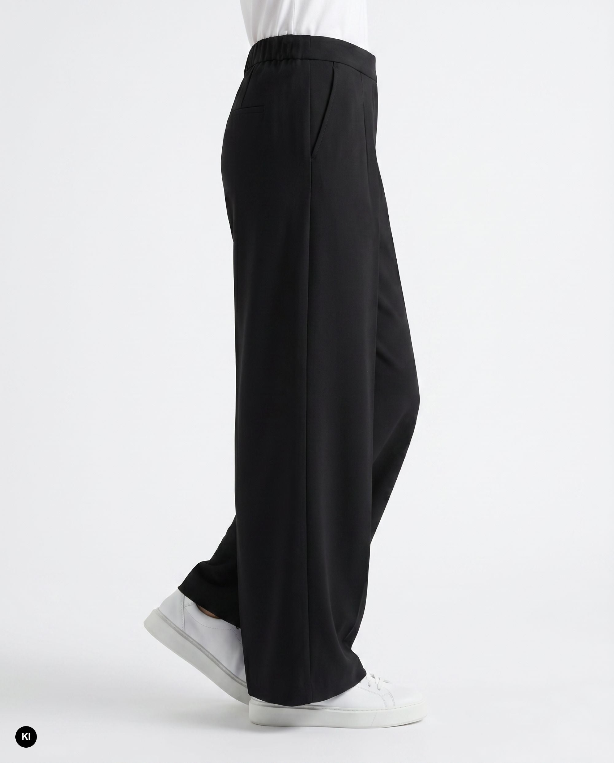 Stehmann Francis Relaxed Fit Hose Scuba Crepe schwarz