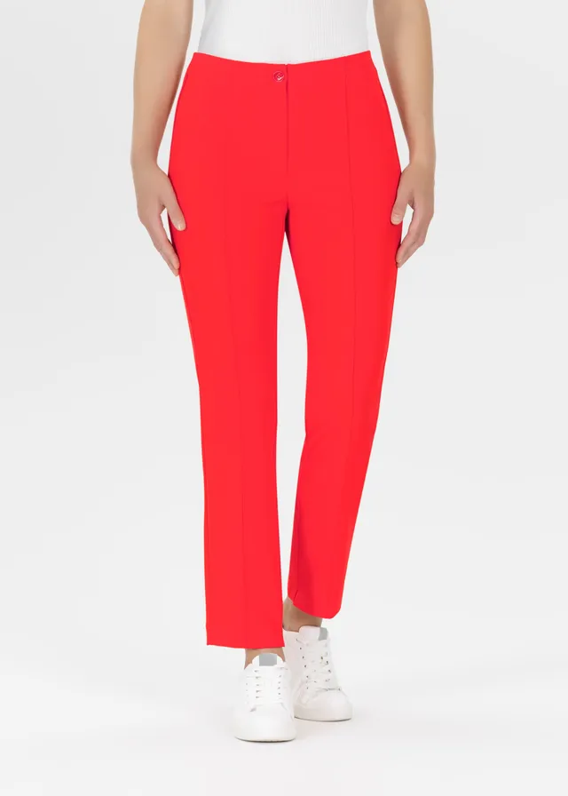 Stehmann Ellsa Slim Fit Hose rot 7/8 Schlitz