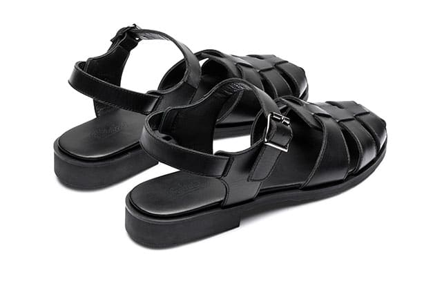 Paraboot Bilbao Sandale schwarz Glattleder